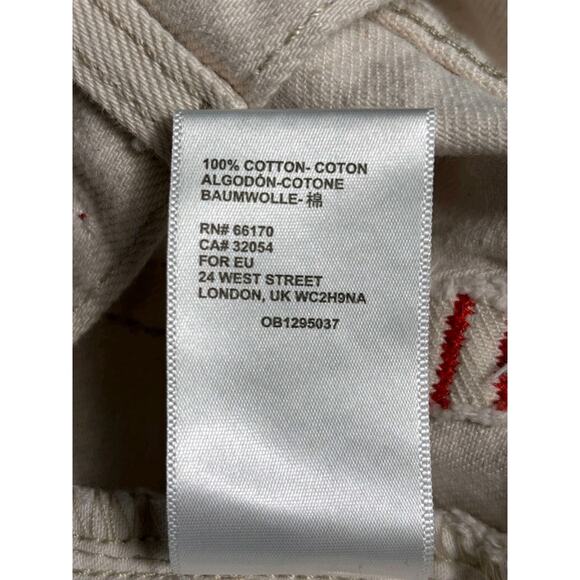 BDG by Urban Outfitters Wide Leg Baggy Jean Womens 28 Ivory High-Rise Distressed - Picture 6 of 11